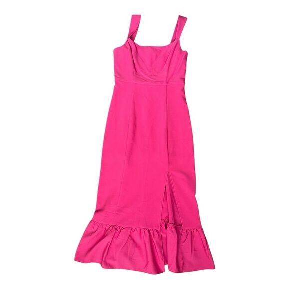 NWT Laundry by Shelli Segal HU05D09 - Ruffled Hem Long Fuschia Dress - Picture 10 of 15